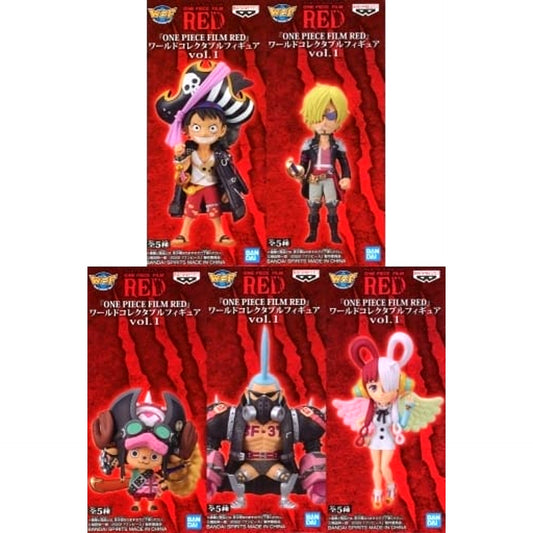 Sanji & Others One Piece Film Red All 5 Types Set World Collectable Figure Vol.1 [USED]