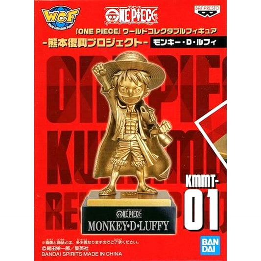 Luffy One Piece World Collectable Figure Kumamoto Recovery Project Statue Minifigure [USED]