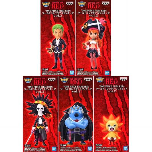 Roronoa Zoro & Others One Piece Film Red All 5 Types Set World Collectable Figure Vol.2 [USED]
