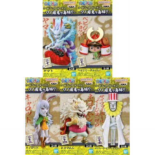 One Piece Yamato & Others All 5 Types Set World Collectable Figure Wano Country Onigashima Arc 7 [USED]
