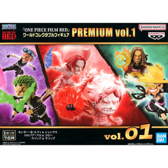 Luffy & Others One Piece Film Red Set of 6 World Collectible Figure Premium Vol.1 Premium Bandai Limited [USED]