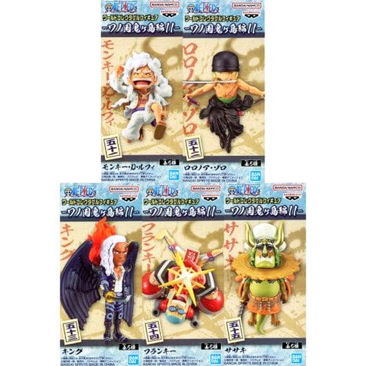 Roronoa Zoro & Others One Piece All 5 Types Set World Collectable Figure Wano Country Onigashima Arc 11 [USED]