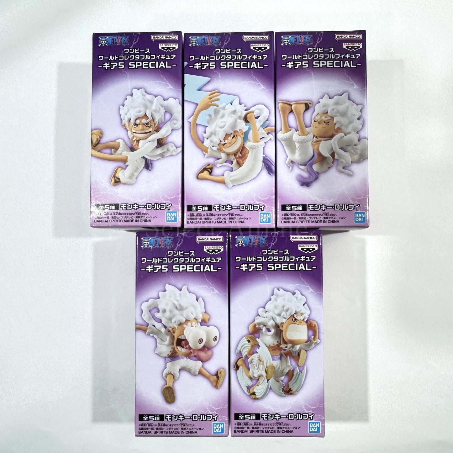 Set of 5 One Piece World Collectible Figure Gear 5 Special [USED]