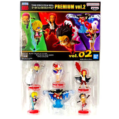 Shanks & Others One Piece Film Red Set of 6 World Collectible Figure Premium Vol.2 Premium Bandai Limited [USED]
