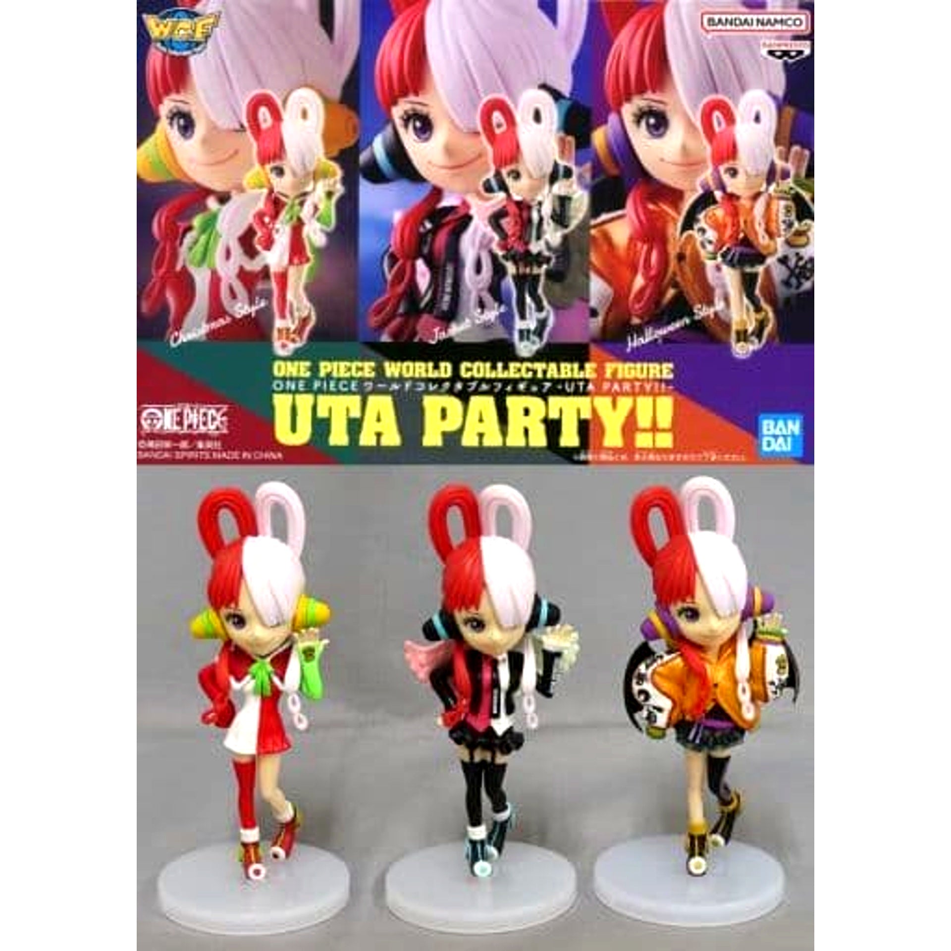 Set of 3 Uta One Piece Film Red World Collectable Figure UTA PARTY!! ONE PIECE DAY online store Limited [USED]