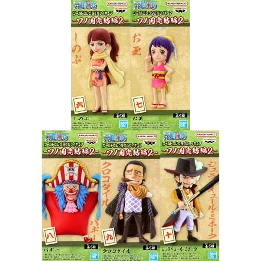 One Piece Shinobu & Others All 5 Types Set World Collectable Figure Wano Country Final Arc 2 [USED]