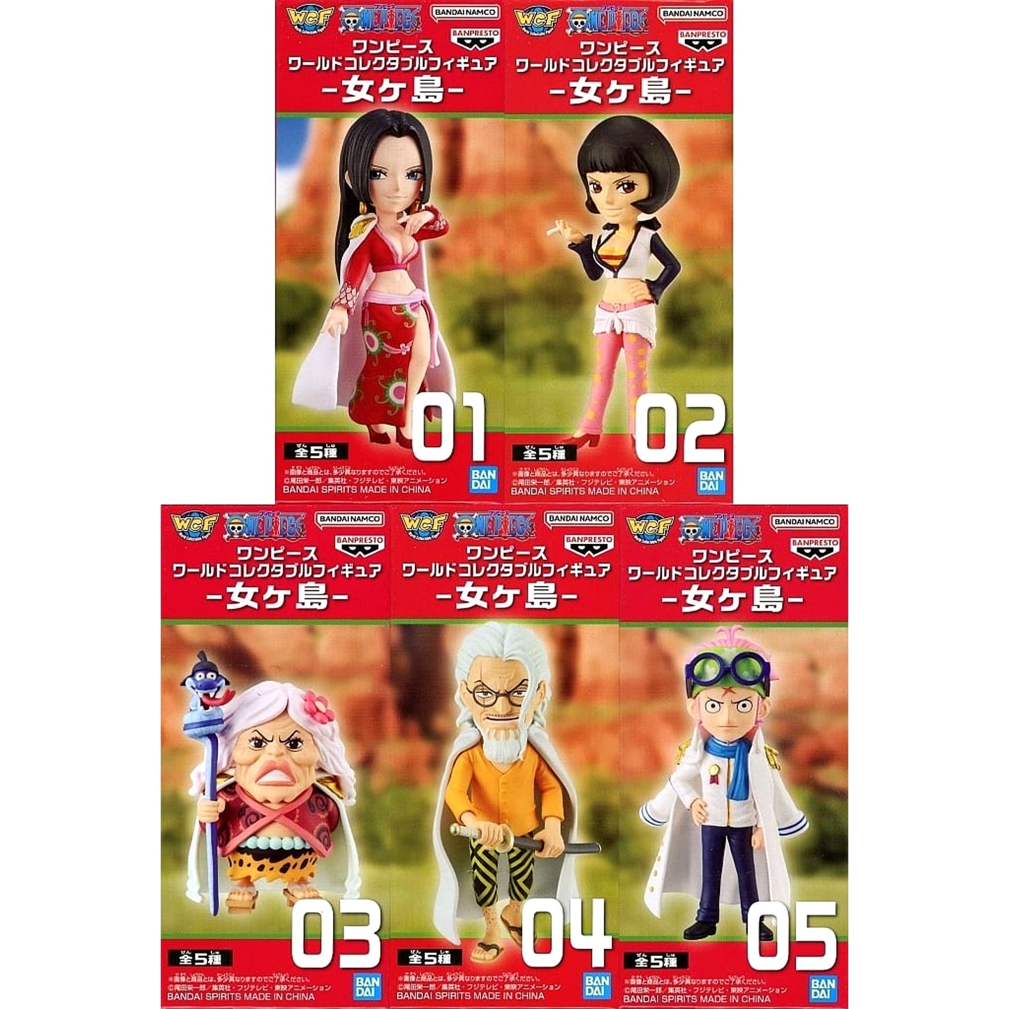 One Piece Boa Hancock & Others All 5 Types Set World Collectable Figure Island of Women [USED]