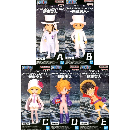 One Piece Rob Lucci & Others All 5 Types Set World Collectable Figure A New Chapter Begins [USED]