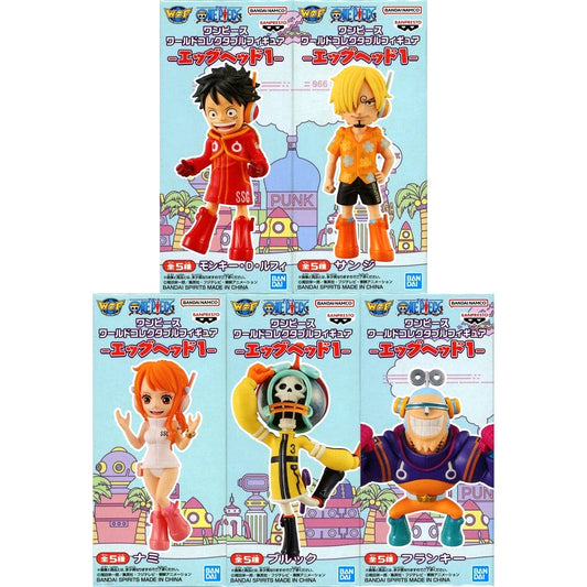 Monkey D. Luffy & Others One Piece All 5 Types Set World Collectable Figure Egg Head 1 [USED]