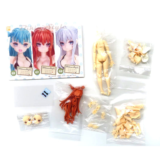 BikiniStyle3 Orange Hair White Bikini with Picconeemo Articulated Color Resin Cast Kit Event Limited [USED]