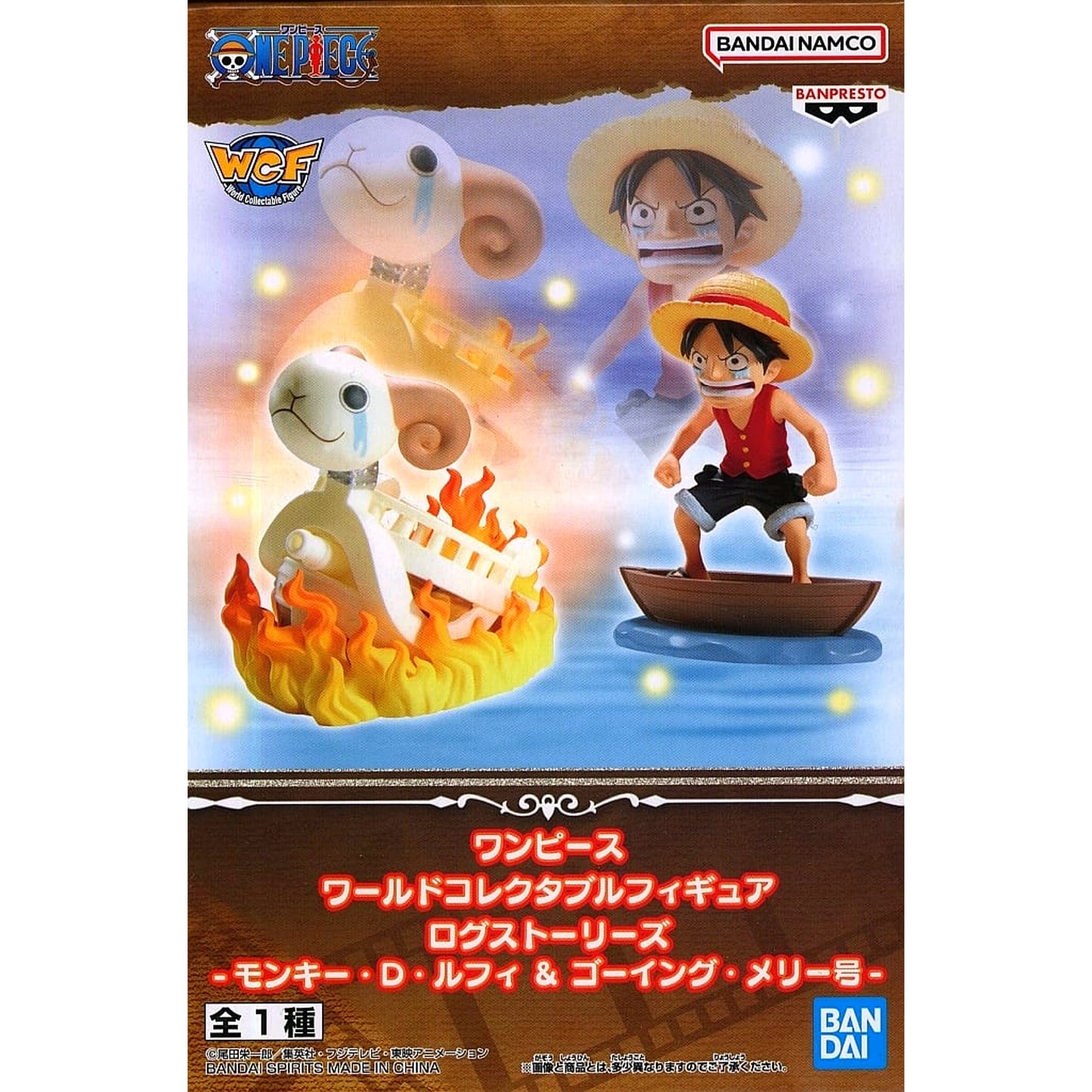 One Piece Monkey D. Luffy and Going Merry Ship World Collectable Figure Log Stories [USED]
