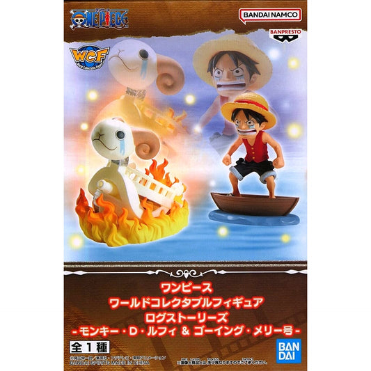 One Piece Monkey D. Luffy and Going Merry Ship World Collectable Figure Log Stories [USED]