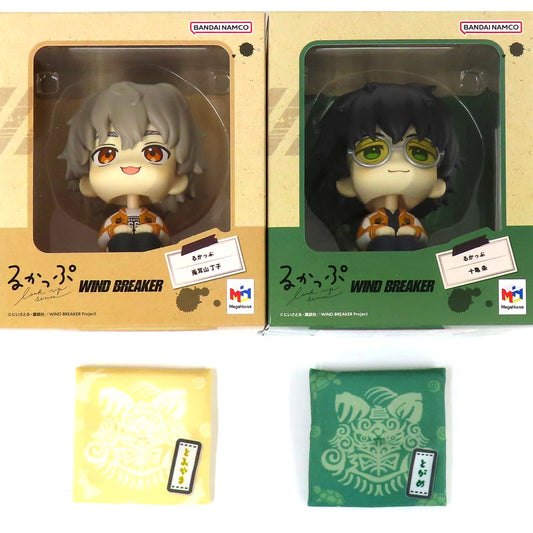 Set of Choji Tomiyama & Jo Togame Look Up Figure with Ltd Cushion Wind Breaker Megatrea Shop & Premium Bandai Ltd [USED]