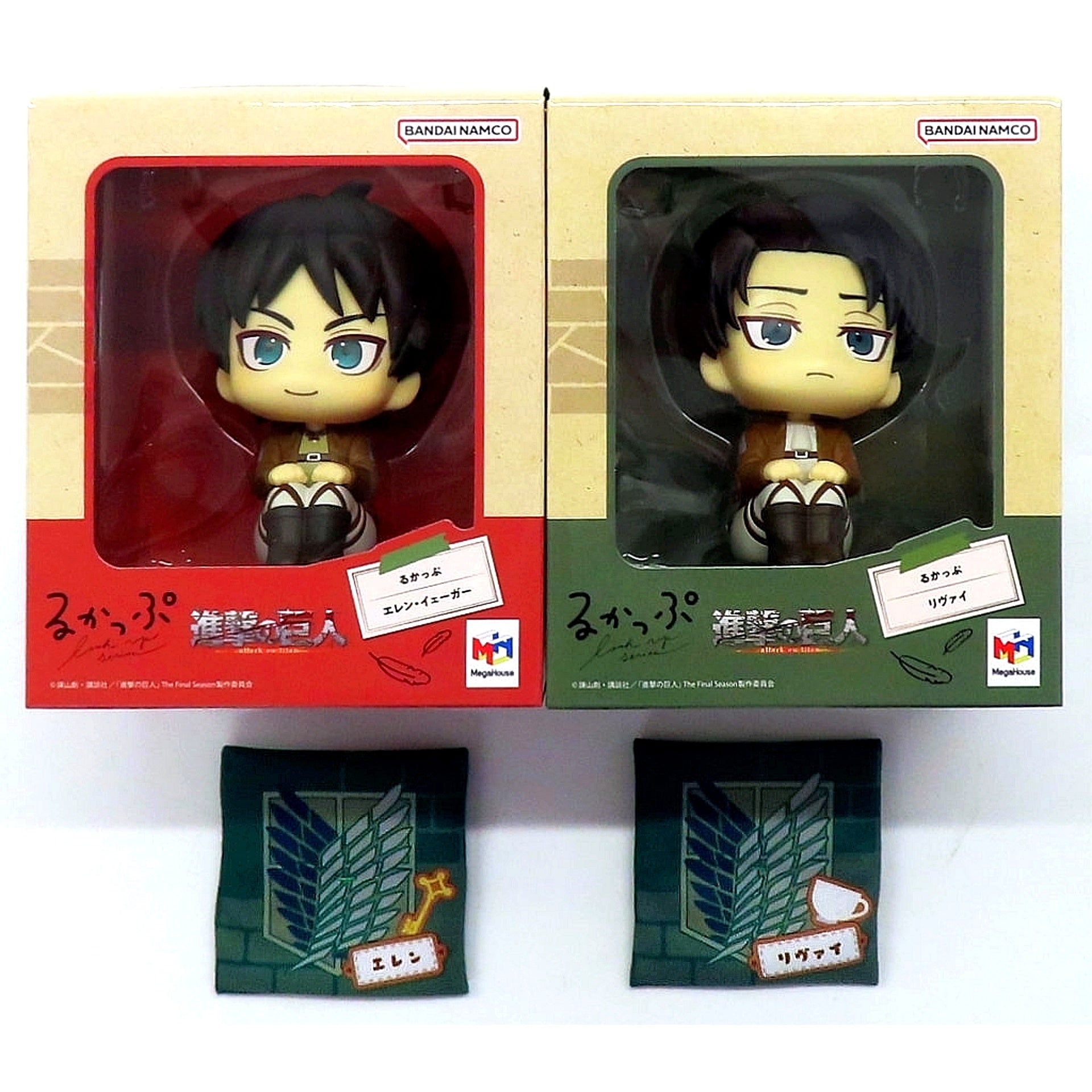 Eren Yeager & Levi Set Attack on Titan Lookup Figure Megatrea Shop & Premium Bandai Limited [USED]
