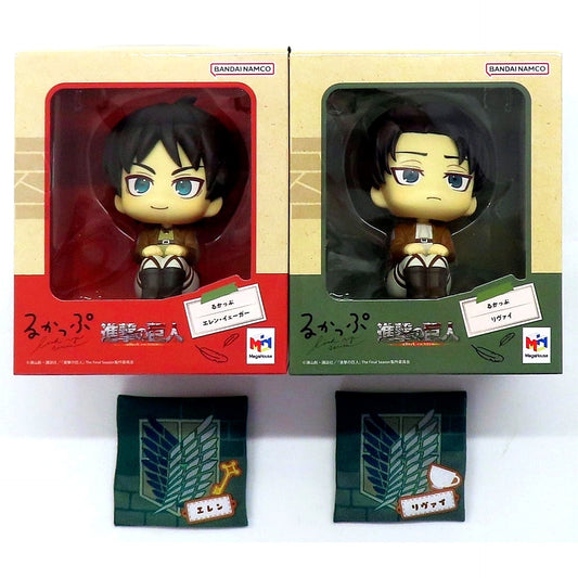 Eren Yeager & Levi Set Attack on Titan Lookup Figure Megatrea Shop & Premium Bandai Limited [USED]