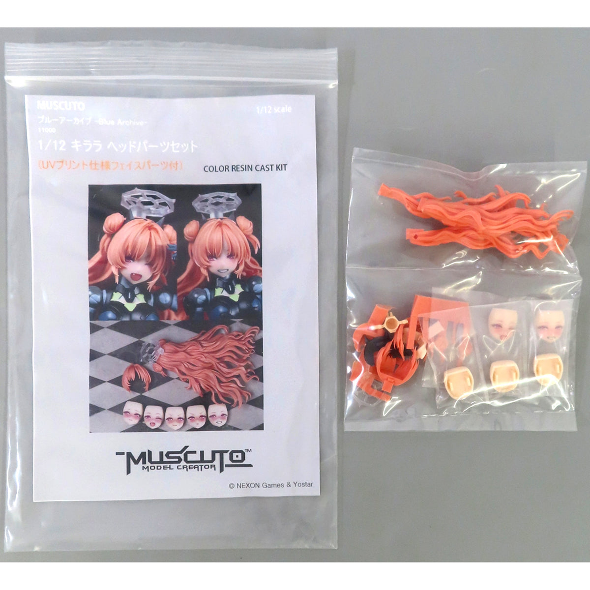 Kirara 1/12 Head Part Set with UV Printed Face Parts Blue Archive Detail Up Parts Color Resin Cast Kit [USED]