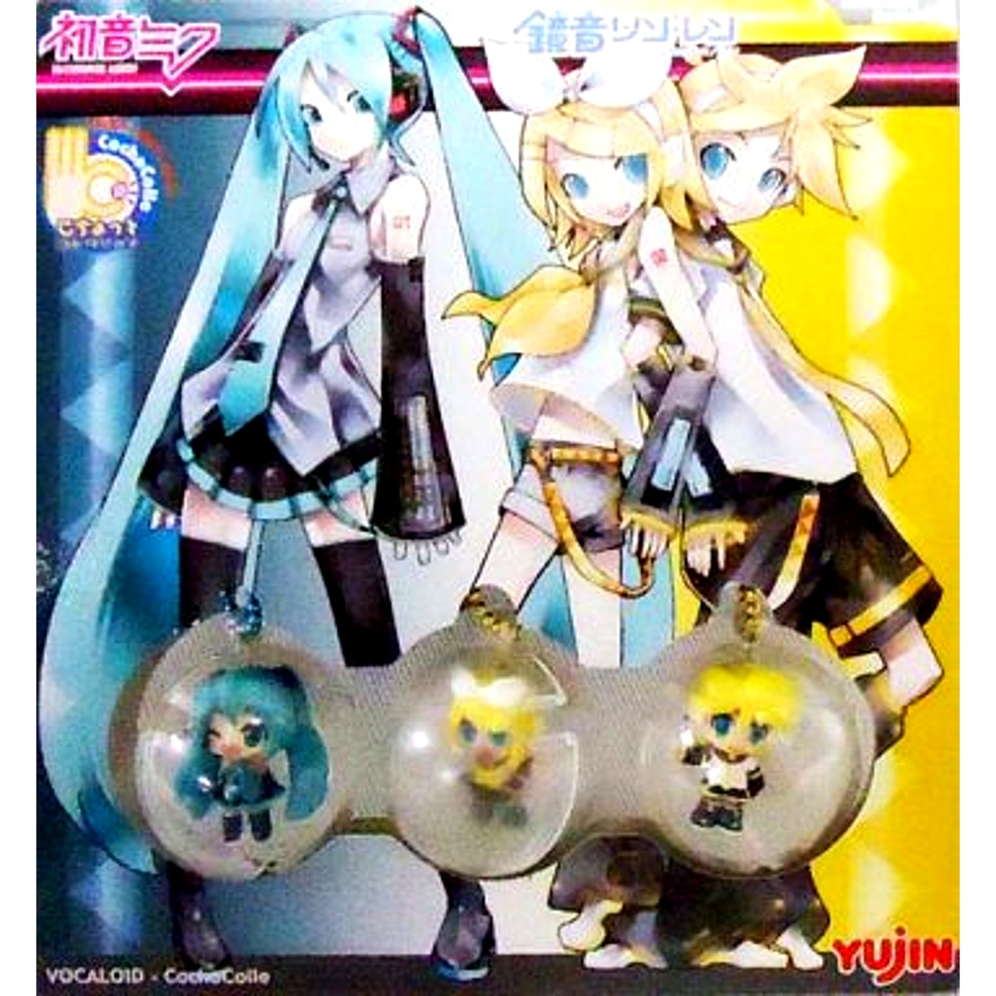Kochotto Collection EX Hatsune Miku Wink Ver. and Kagamine Rin Len Set Event Ltd Item Keychain with Capsule [USED]