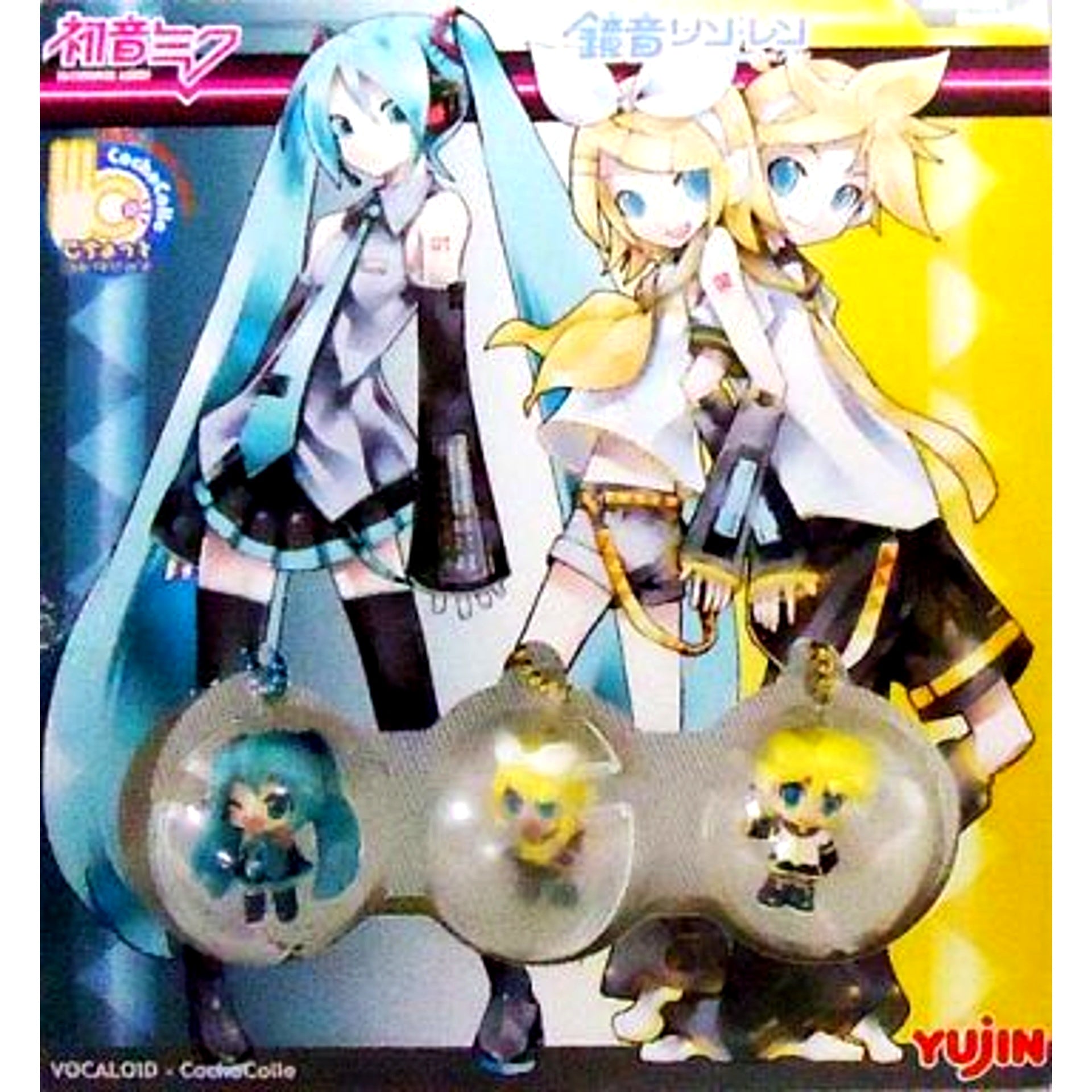 Kochotto Collection EX Hatsune Miku Wink Ver. and Kagamine Rin Len Set Event Ltd Item Keychain with Capsule [USED]