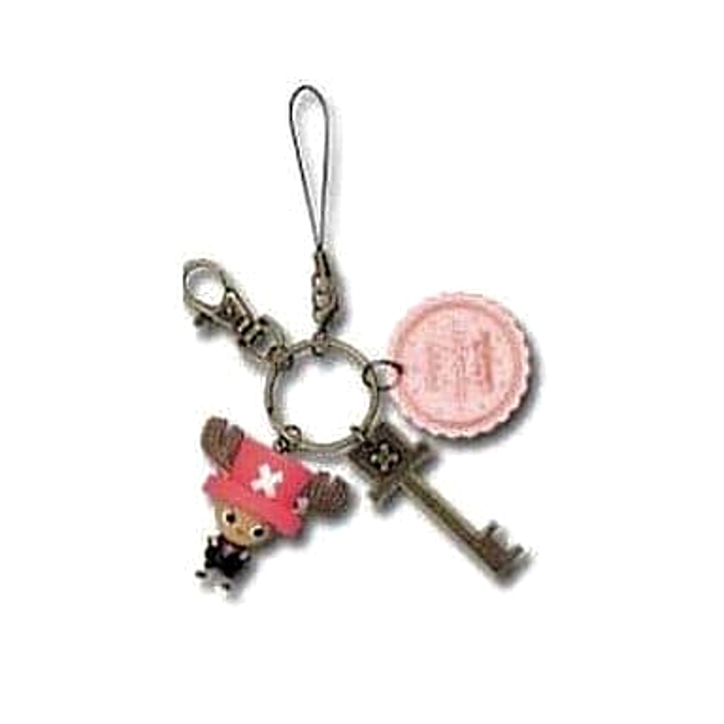 One Piece Chopper Cookie-Style Clear Glitter Parts Ichiban Kuji Happy Birthday Chopper Keychain with Figure Prize E Keychains [USED]