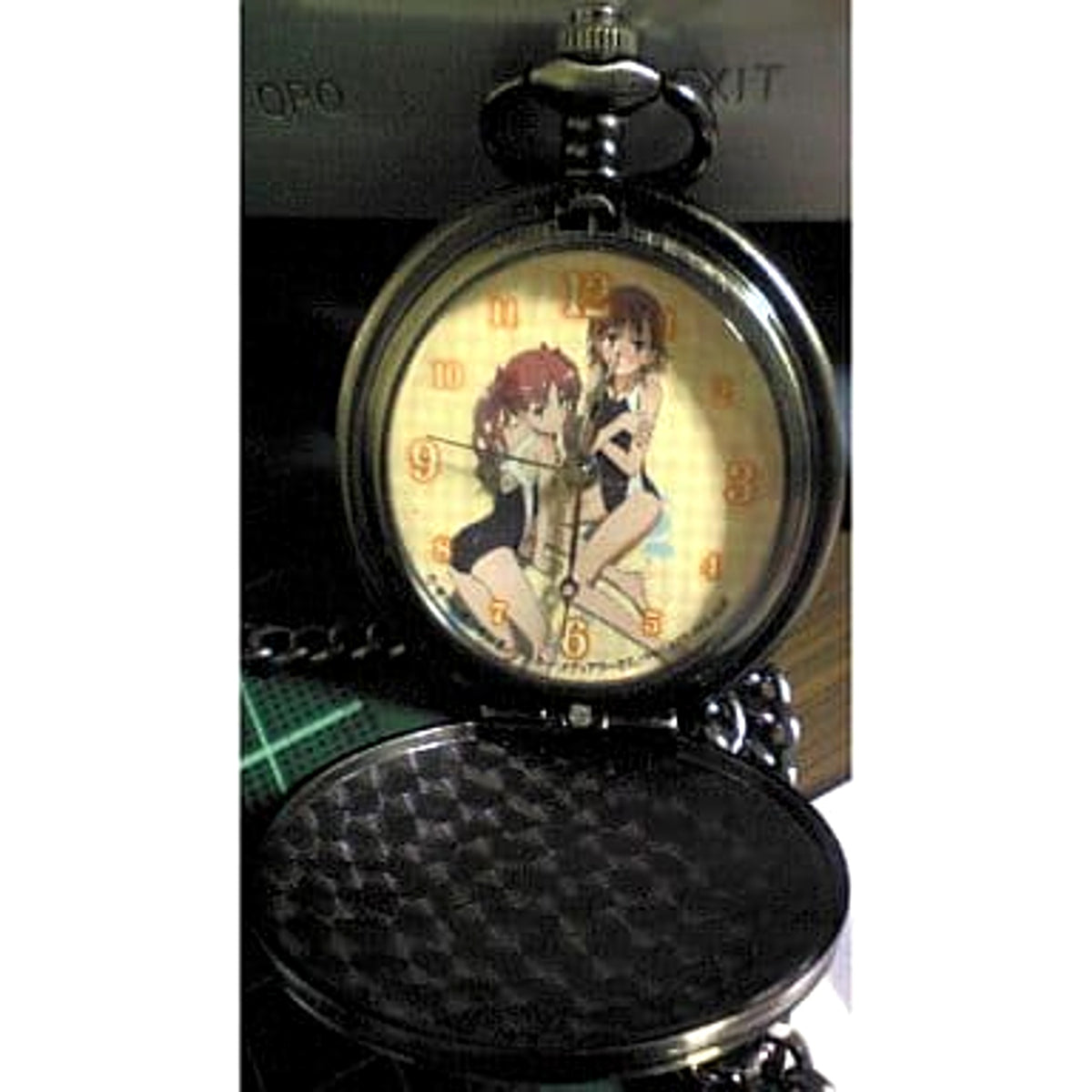 A Certain Scientific Railgun Mikoto and Kuroko Swimsuit Pocket Watch [USED]