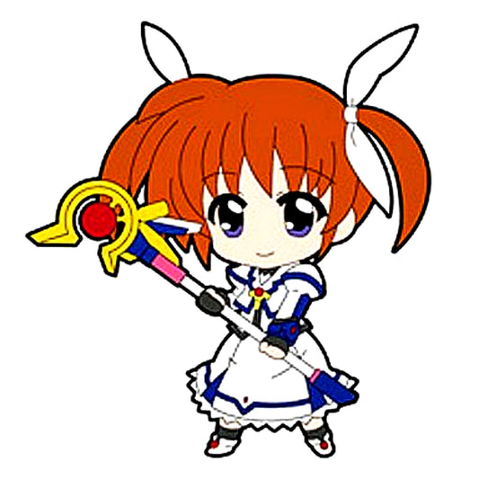 Nanoha Takamachi Barrier Jacket Nendoroid Plus Trading Rubber Strap Magical Girl Lyrical Nanoha The MOVIE 1st [USED]