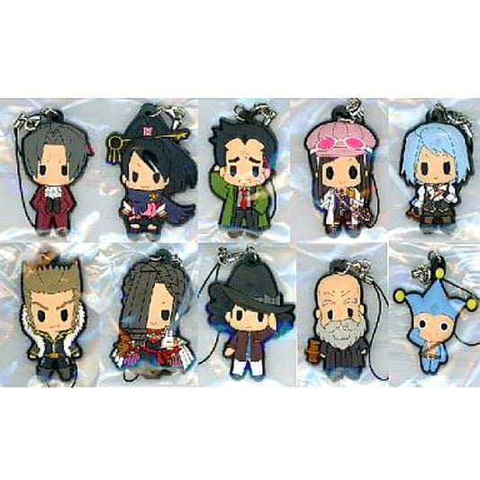 Complete Set of 10 Ace Attorney Ace Attorney Investigations Rubber Strap Collection Volume 2 [USED]