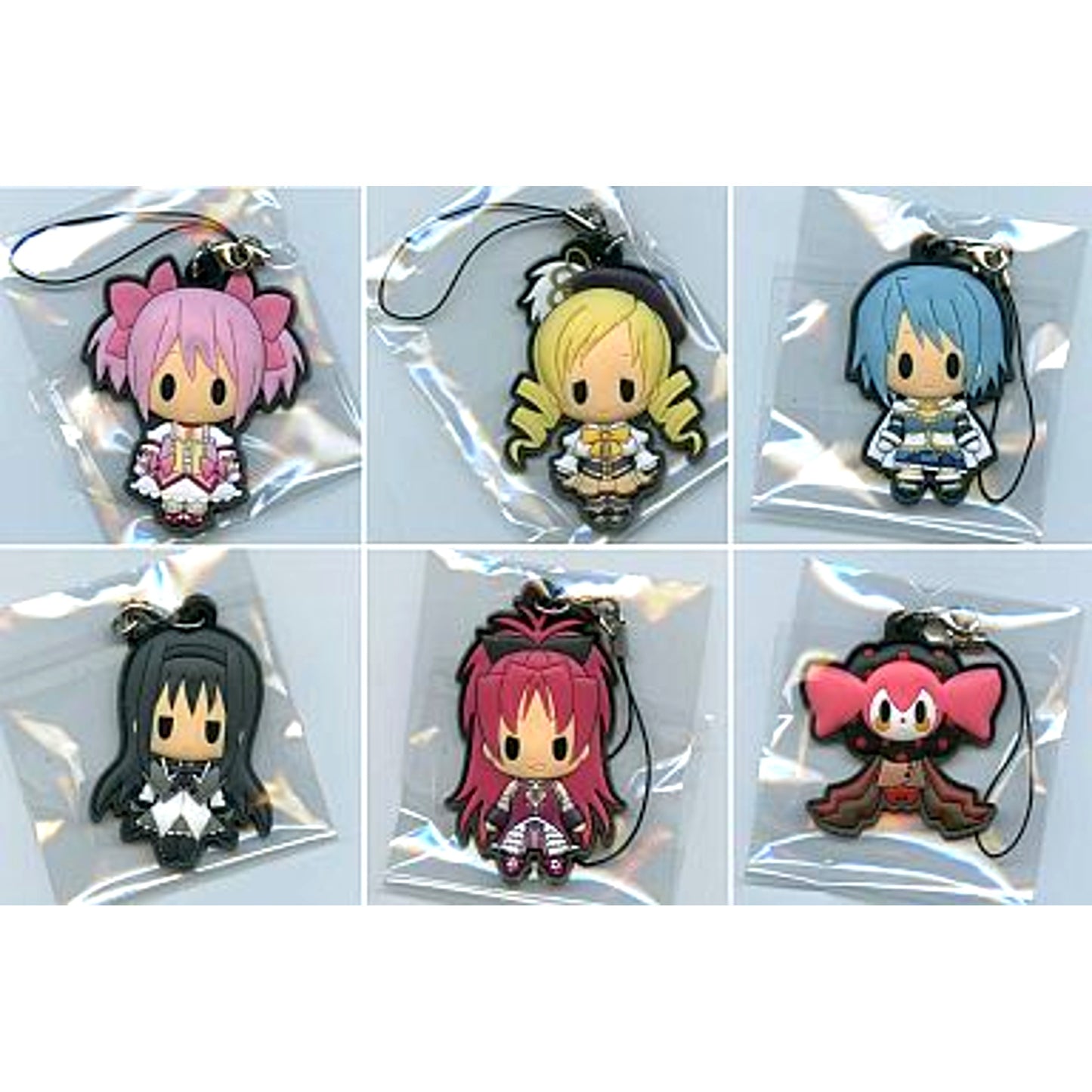 Set of 6 Puella Magi Madoka Magica Rubber Strap Collection Vol.2 Complete Set [USED]