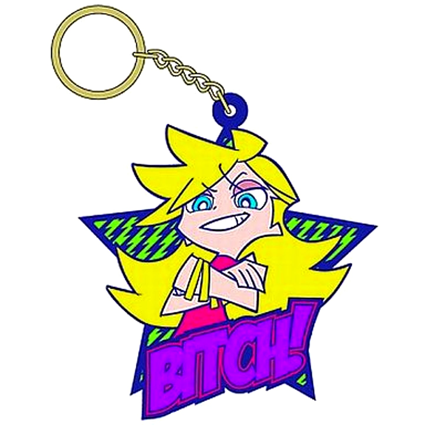 Panty Panty & Stocking with Garterbelt Rubber Keychain [USED]