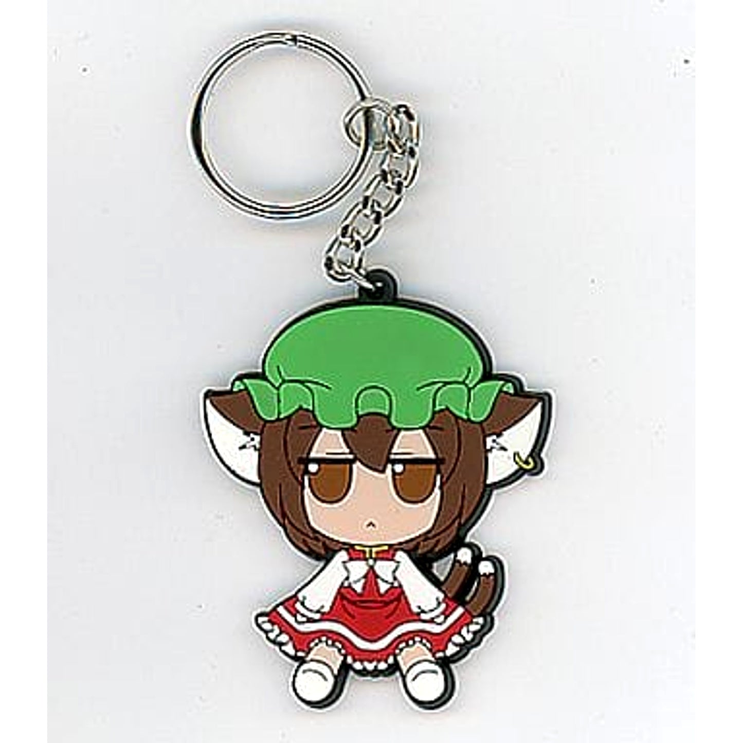 Touhou Project Fumofumochen. Orange Touhou Fumofumo Rubber Keychain Keychains [USED]