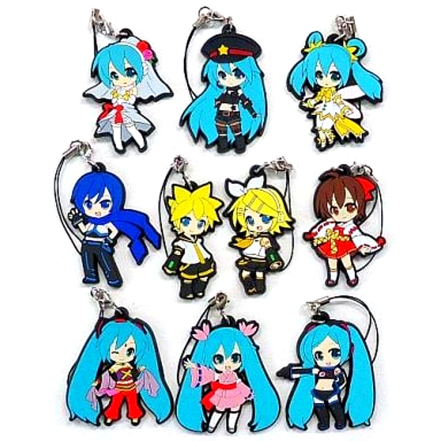 Set of 10 Hatsune Miku Project Diva Trading Strap Track02 [USED]