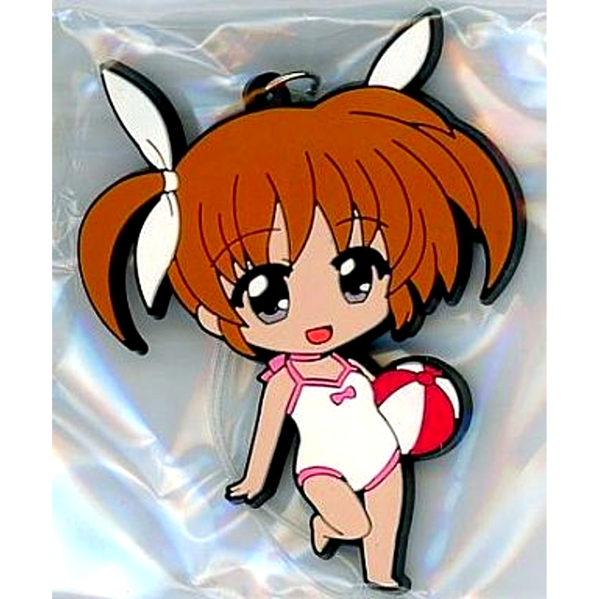 Nanoha Takamachi Swimsuit Magical Girl Lyrical Nanoha The MOVIE 1st SCENE02 Nendoroid Plus Trading Rubber Strap [USED]