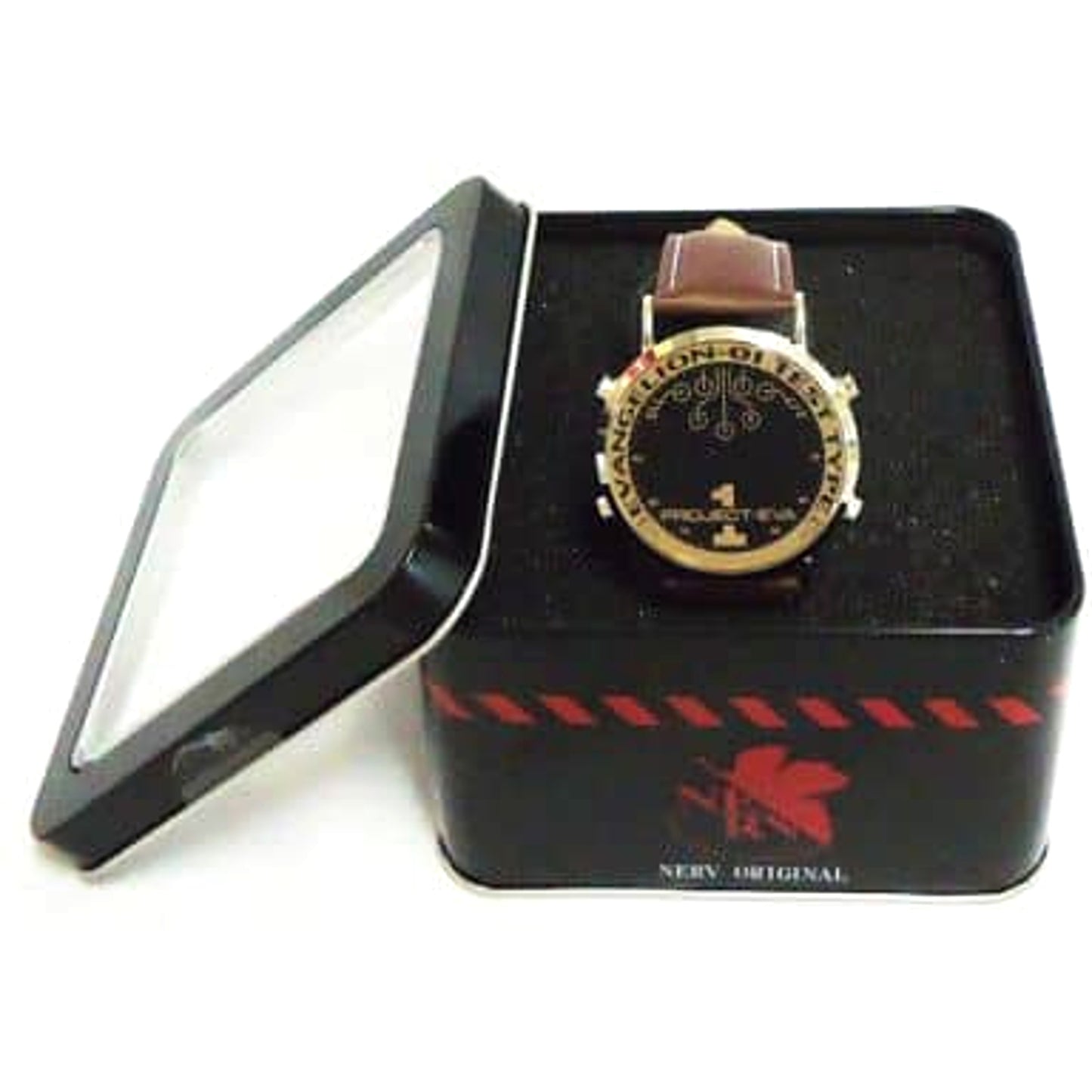 Evangelion New Theatrical Edition Project EVA Brown Leather LED Wristwatch [USED]