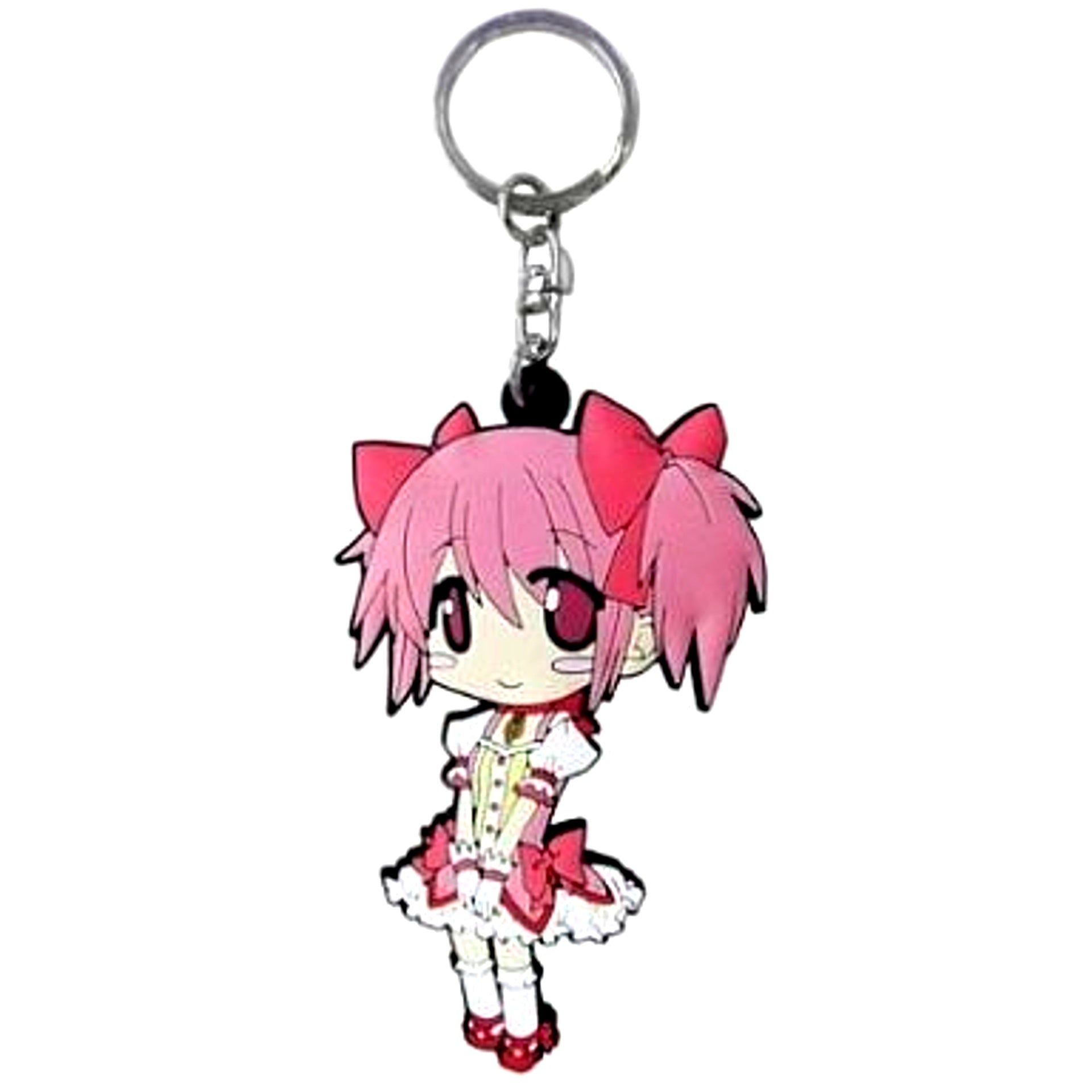 Madoka Kaname Rubber Keychain Puella Magi Madoka Magica [USED]