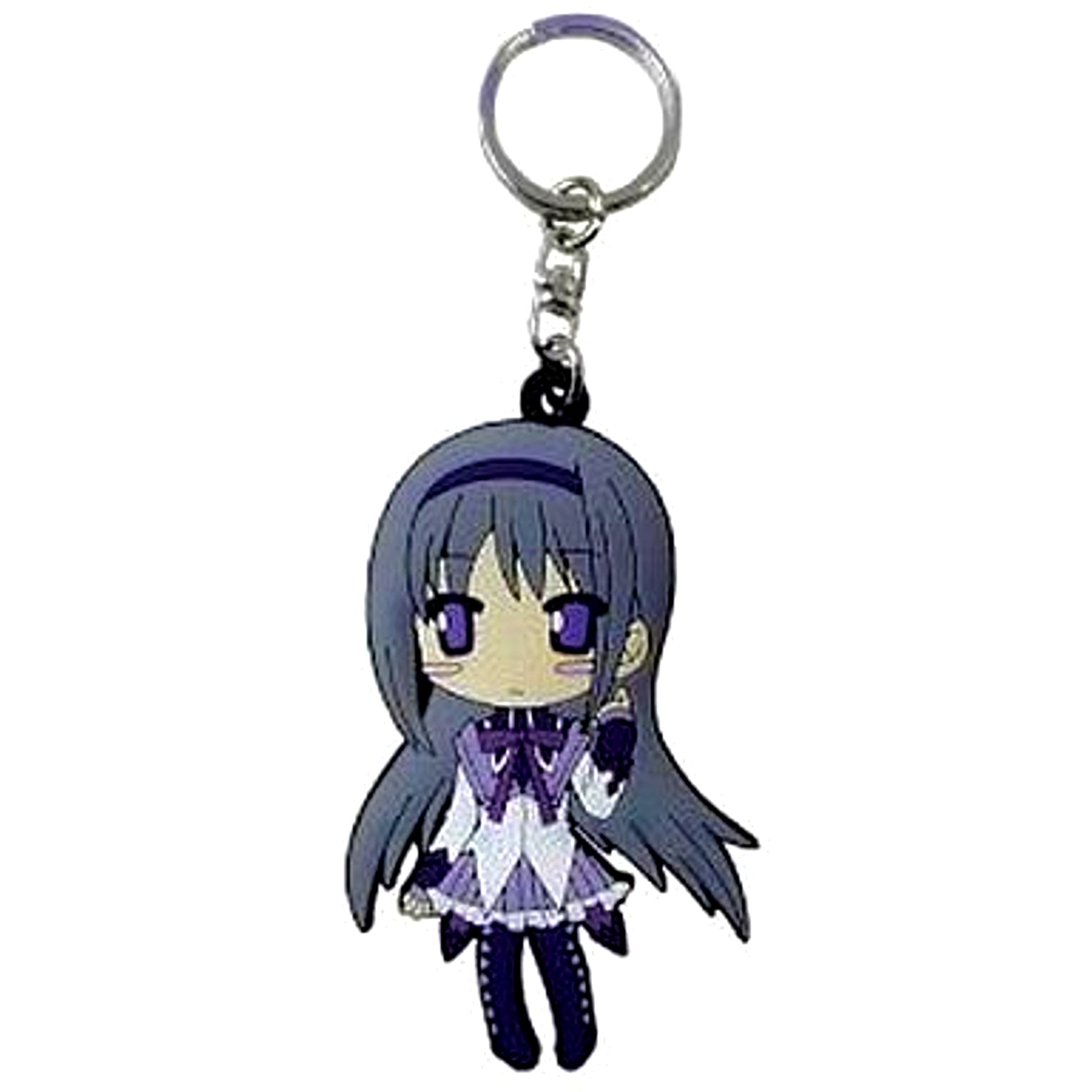 Homura Akemi Rubber Keychain Puella Magi Madoka Magica [USED]