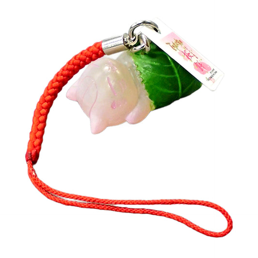 Nyanko-sensei Sakuramochi Natsume's Book of Friends Nyanko-sensei Japanese Sweets Strap 3 Key Chain [USED]