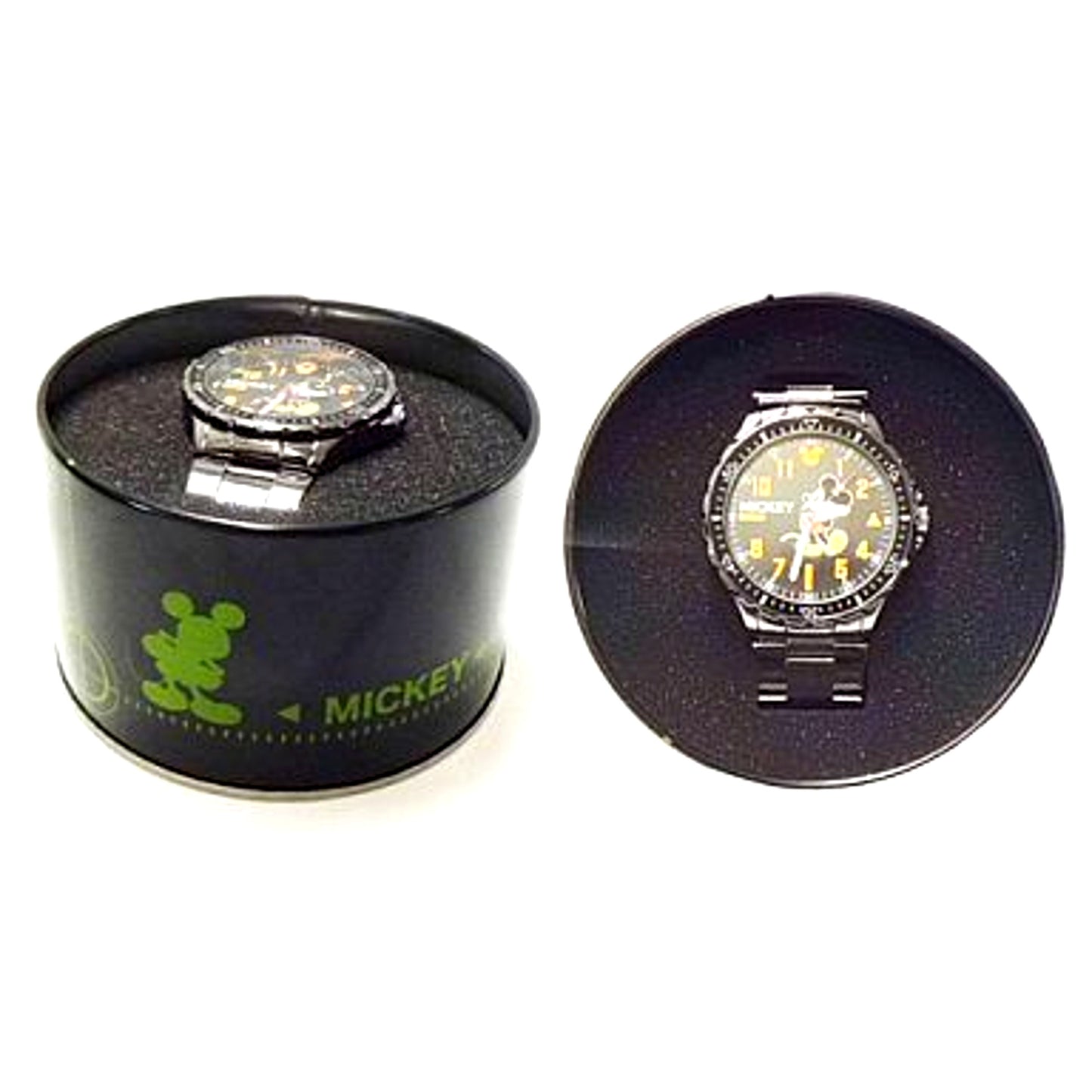 Mickey Mouse Orange Luminous Metal Wristwatch [USED]