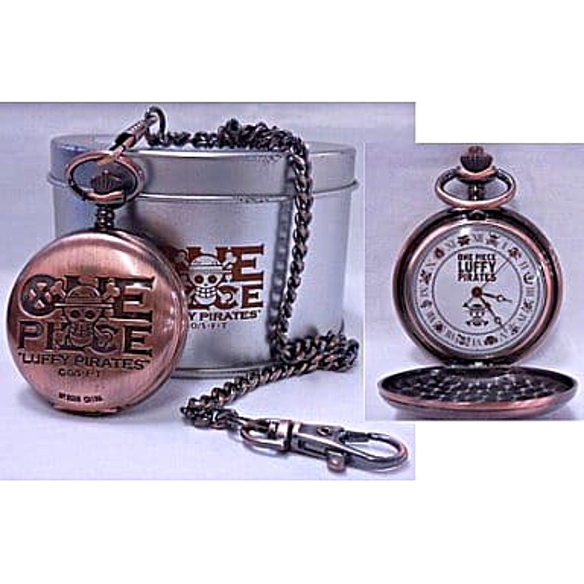 One Piece Pirate Flag Bronze Pocket Watch [USED]