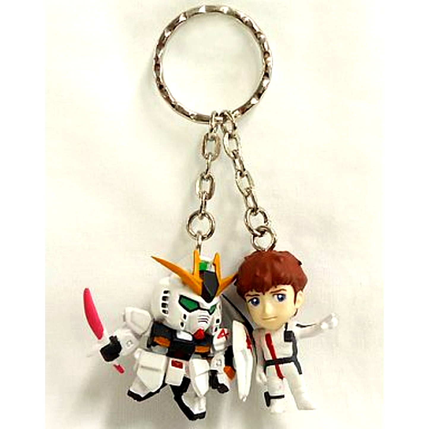 Amuro Ray & Nu Gundam Gundam Series Newtype Pilot & MS Keychain [USED]