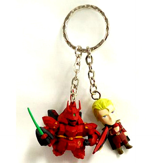 Char Aznable & Sazabi Gundam Series Newtype Pilot & MS Keychain [USED]