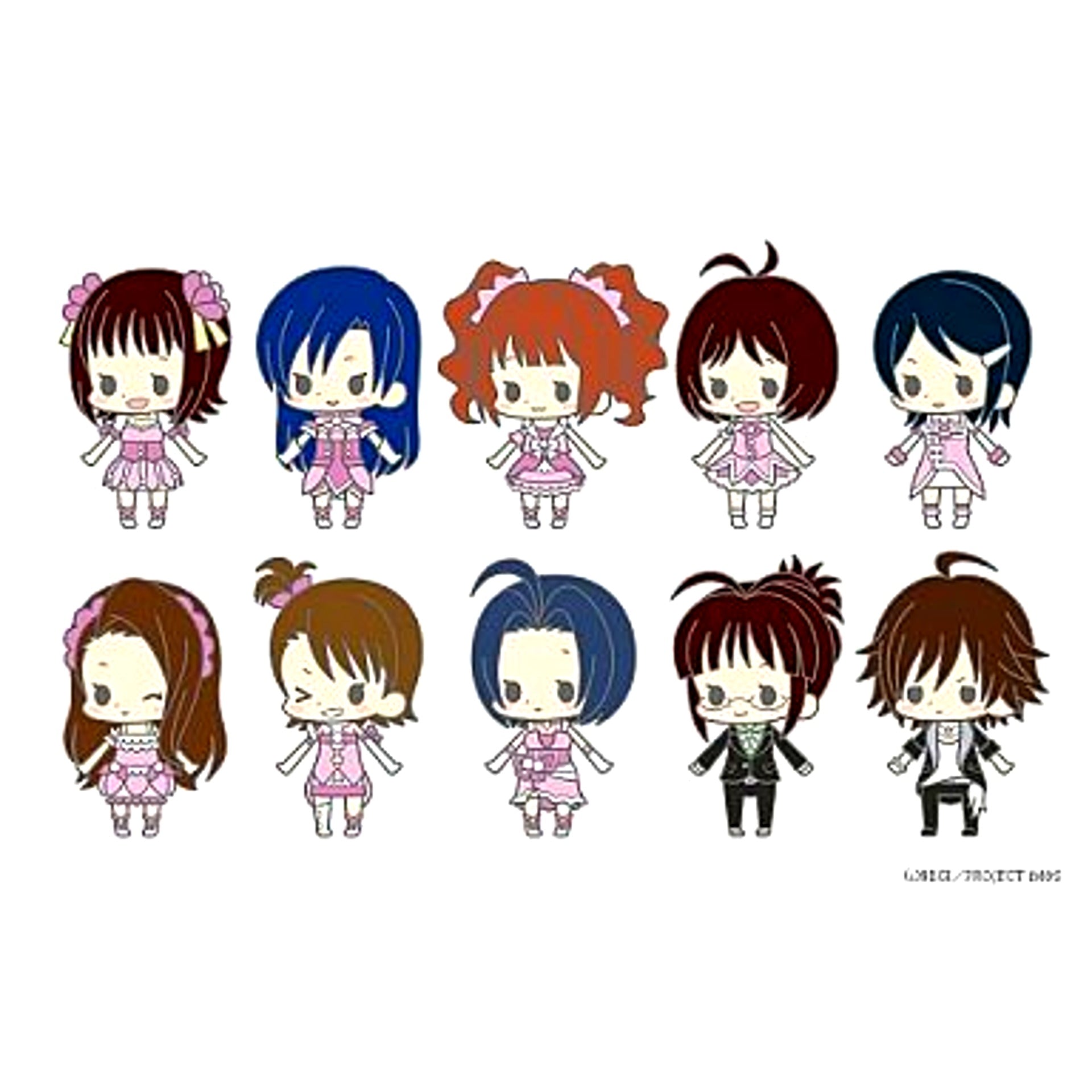 Set of 10 The Idolmaster Rubber Strap Collection stage1 [USED]