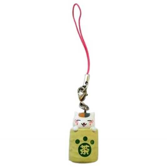 Nyanko-sensei Tea Natsume's Book of Friends Nyanko-sensei Strap Vol.3 Japanese Sweets Key Chain [USED]
