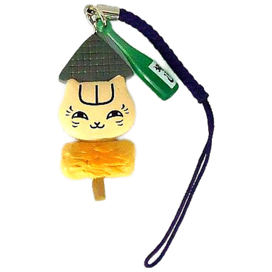 Knob of Liquor Oden Nyanko-sensei Natsume's Book of Friends Nyanko-sensei Nonbee Yokocho Strap Key Chain [USED]