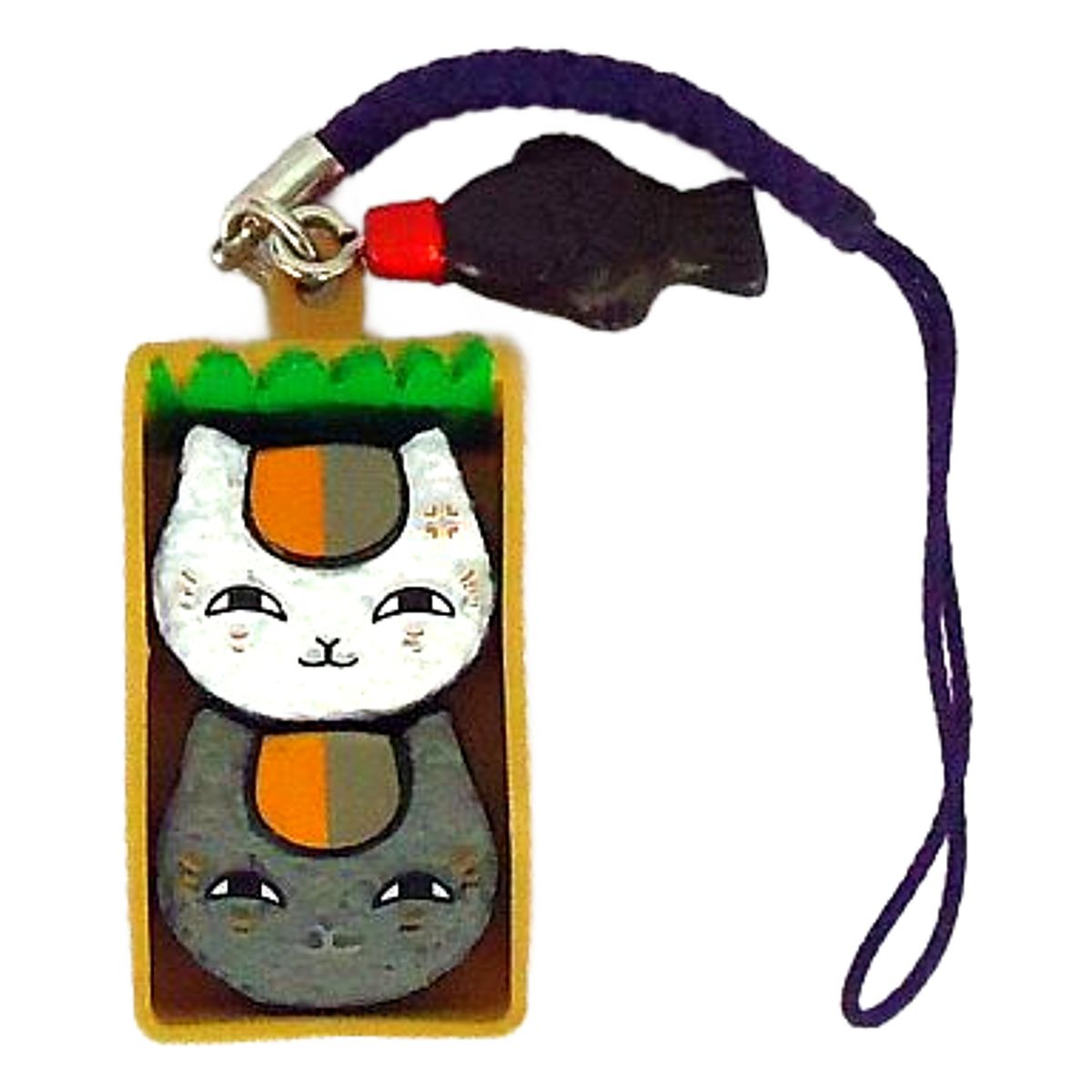 Nyanko-sensei Temiyage Sushi Natsume's Book of Friends Nonbee Yokocho Strap Key Chain [USED]