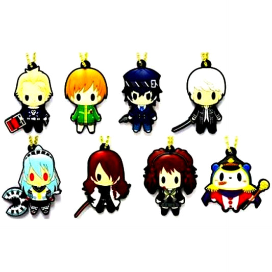 Set of 8 Persona 4 The Ultimate in Mayonaka Arena D4 Rubber Keychain Collection Vol.1 [USED]