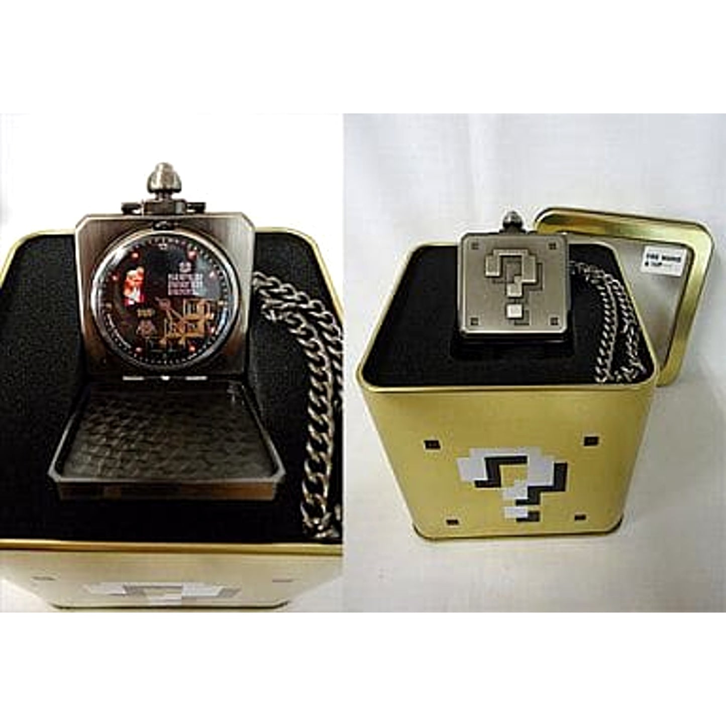 Super Mario Bros. Fire Mario and 1-Up Question Block Pocket Watch Part 2 [USED]