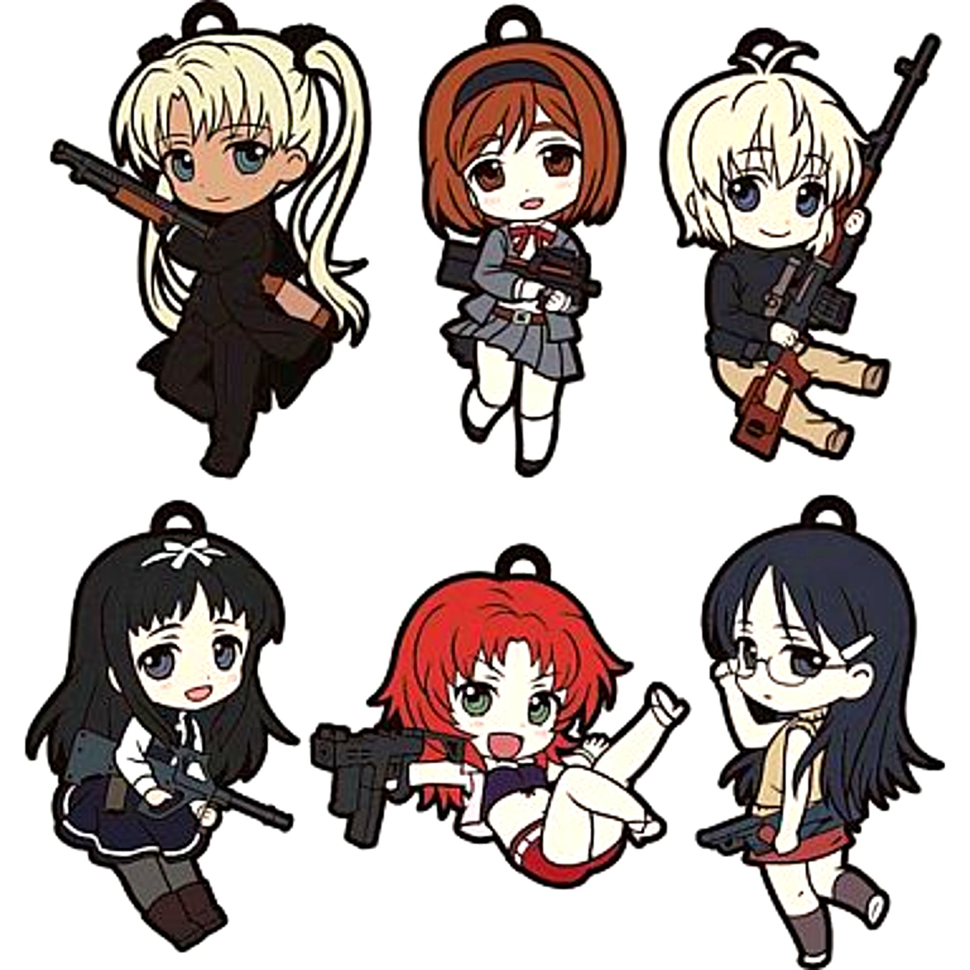 Set of 6 Gunslinger Girl Toys Works Collection Niitengomu! [USED]