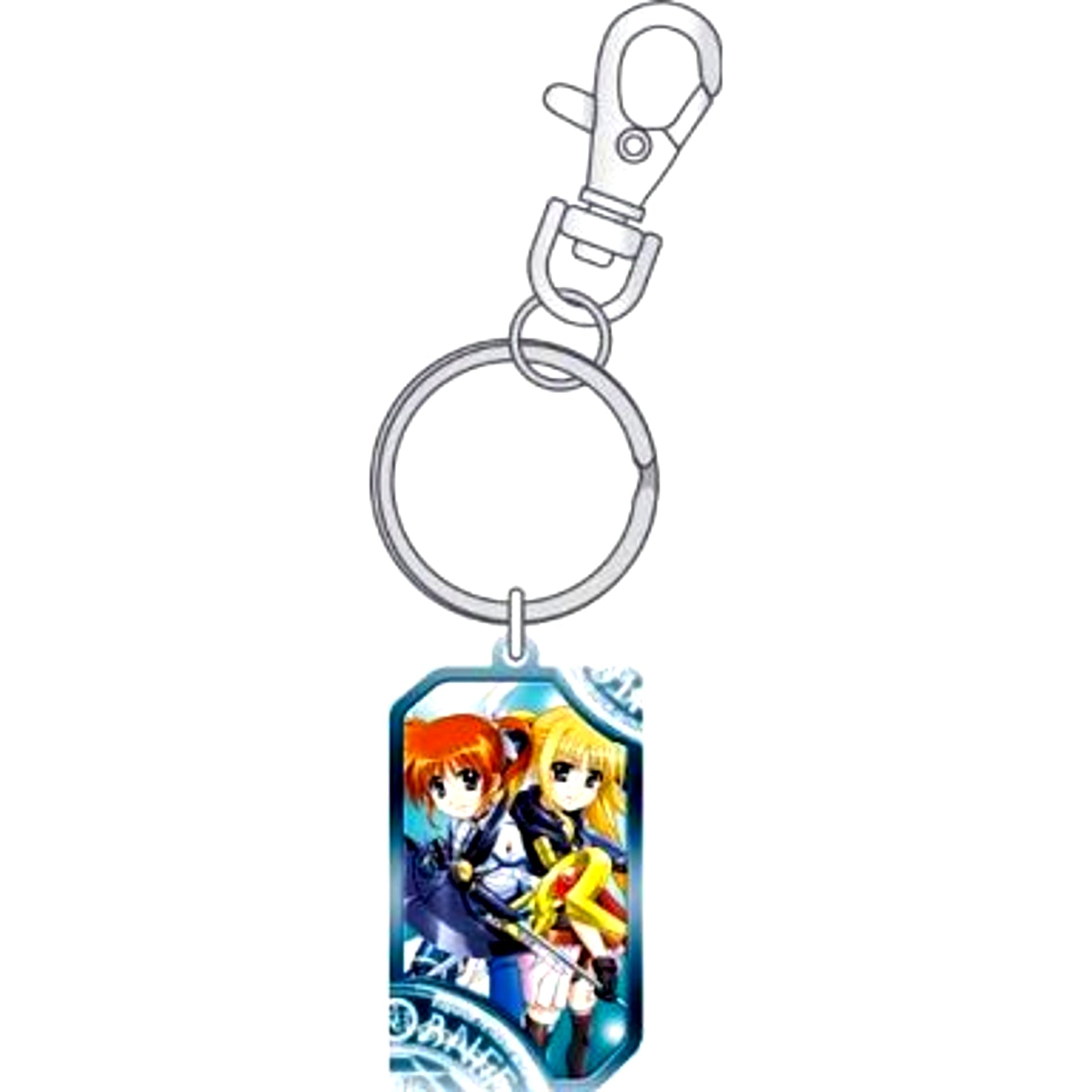 Nanoha & Fate Keychain Magical Girl Lyrical Nanoha The MOVIE 2nd As [USED]
