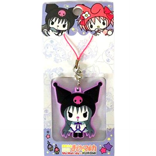 Kuromi Homura My Melody & Puella Magi Madoka Magica Rubber Charm Key Chain [USED]
