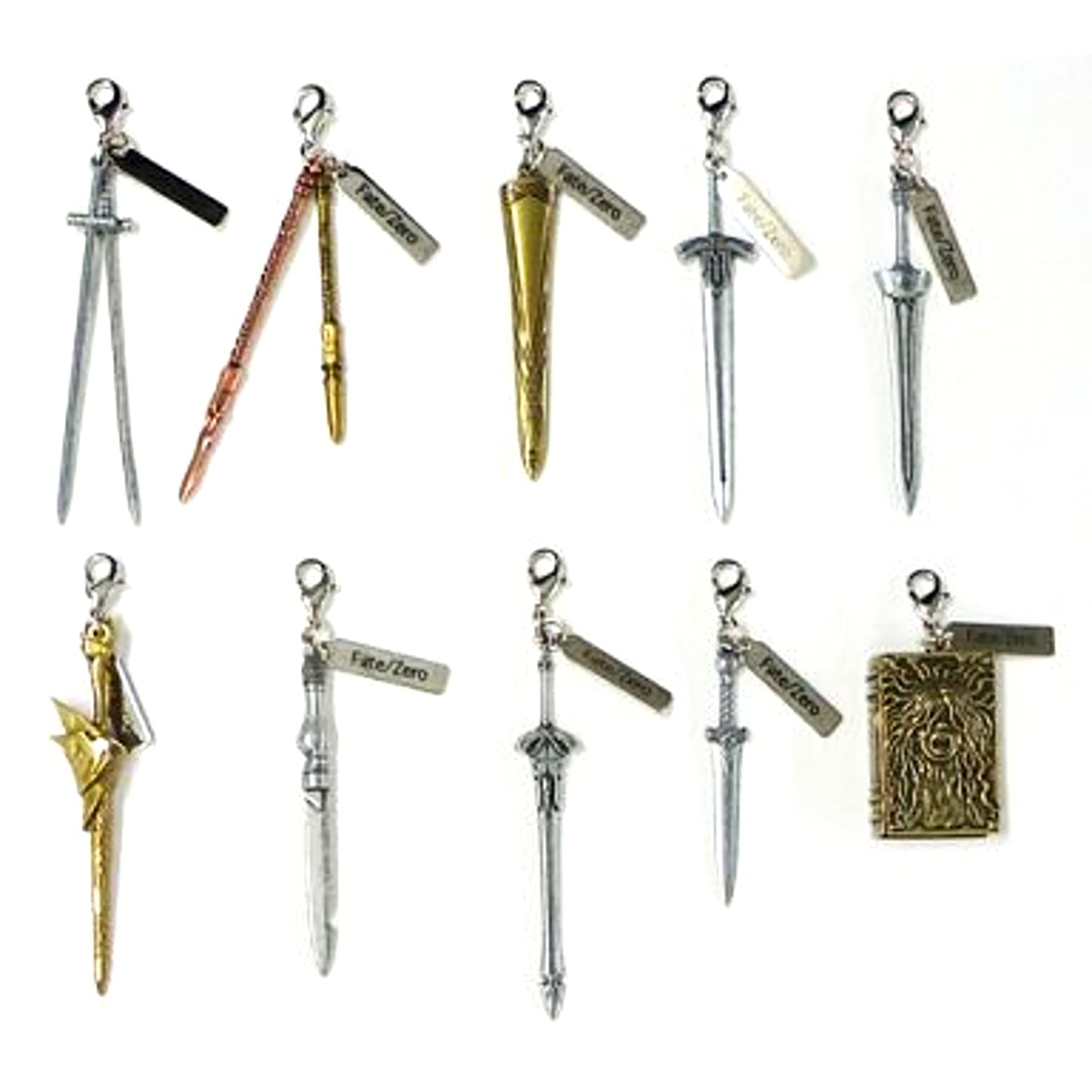 Set of 10 Fate/Zero Metal Charm Collection [USED]