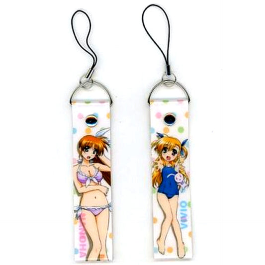 Nanoha & Hayate & Fate & Vivio Swimsuit Strap Magical Girl Lyrical Nanoha Comp Ace August 2012 Issue Bonus Item [USED]